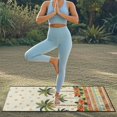 thumbnail image 5 of XYZCANDO Car Seat Towel Cover Tropical Palm Tree & Hibiscus Floral Print with Tribal Border Seat Cover for Running Yoga, Anti-Slip Non-Slip Fit Towel Car Seat Cover, 5 of 11