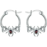 Poplyke Sloth/Spider/Peacock Earrings For Women Sterling Silver Huggie Hoop Earrings Jewelry Gifts For Girls