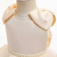 thumbnail image 5 of Mercatoo Children's Dress Princess Dress Girls Beaded Bow Knot Puff Cake Dress Big Children's Festival 𝐏𝐚rty Dress Kids Girl, 5 of 9
