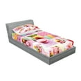 thumbnail image 2 of Ambesonne Colorful Fitted Sheet & Pillow Sham Set, Macaroons Napkins Dots, Twin, Multicolor, 2 of 2