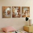 thumbnail image 4 of 2D Flat, 3pcs Frameless Abstract Golden Brown Beige Canvas Wall Art Set - Modern Minimalist Large Wall Decor for Living Room & Bedroom, Beige Brown Golden Tones, Housewarming Wedding Birthday Gift,, 4 of 4