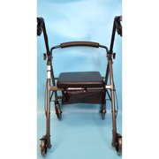 Rhythm Healthcare Royal Aluminum Rollator - 4 Wheel Walker with Seat - Slate Gray