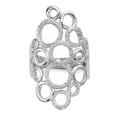 thumbnail image 4 of 925 Sterling Silver Rhodium-plated Polished and Textured Circles Ring Size 8, 4 of 7