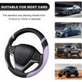 thumbnail image 5 of Car Steering Wheel Cover Purple 15 inch Leather Breathable Non-Slip Universal Fit for SUV Truck Van, 5 of 5