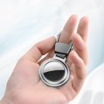 thumbnail image 3 of AirTag Keyring Corporate Business Design Luxurious Aluminum Metal Alloy Case Holder for Apple AirTag - Silver, 3 of 5