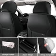 thumbnail image 3 of Car Seat Covers for Honda 96% Models Durable Leather Seat Cover Waterproof Anti-Slip Seat Covers All Weather Car Seat Automotive Seat Protector(2 Seats,Black&Coffee-Deluxe), 3 of 6