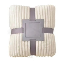 WMGHA Wider Striped Throw Blanket for Couch, Winter Warm Blankets, Lightweight Breathable Winter Blankets,Soft Thin Knit Jersey Warm Blanket for Hot Sleepers 40 x 60 Inches