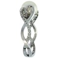 thumbnail image 3 of 14k White Gold Infinity Ring with 0.32 cttw Diamonds & 9mm White Pearl, 3/8 inch wide, size 8, 3 of 4