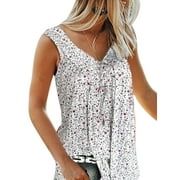 S-5XL Women Sleeveless Tunic Baggy Casual Vest Swing Summer Tank Top Blouse Ladies Summer Floral Tops