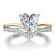 thumbnail image 4 of En forma de gran anillo de diamantes de imitación del anillo de diamantes de imitación elegante geometría anillos completos para las mujeres Tamaño 5 11, 4 of 5