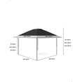 thumbnail image 2 of Abri de Jardin Pliante 13 X 13 Pi, Imperméable et Résistante aux UV, Tente Extérieure à Hauteurs Réglables, Installation Rapide et Sac de Transport à Roulettes pour Patio, Cour Arrière, Jardin, Gris, 2 of 7