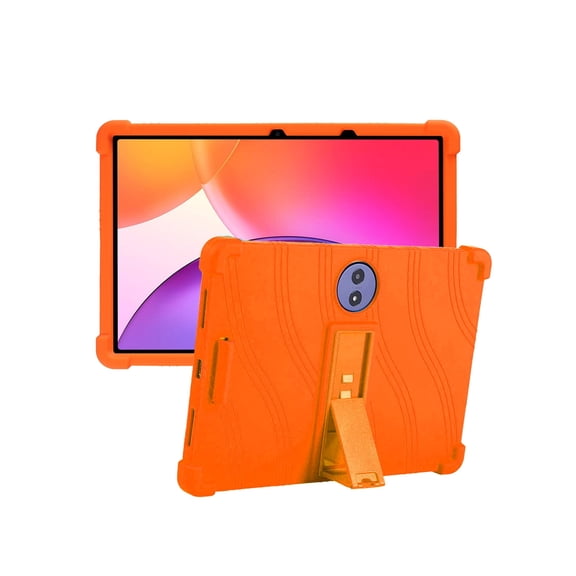 Silicone Case for TCL TAB A1 Plus 12.2 inch, Soft Flexible Shockproof Protective Tablet Cover, Anti-Scratch & Lightweight Slim Design-Orange