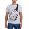 thumbnail image 4 of Rocae Watermelon for Lightweight Chest Bag Dual Pocket, Waterproof Crossbody Sling Bag for Men and Women, 4 of 8