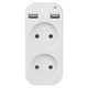 thumbnail image 1 of Adaptador de corriente europeo con enchufe doble y doble USB. Regleta de enchufes. Enchufe UE., 1 of 8