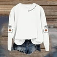 thumbnail image 4 of XIAONU Sweatshirts For Womens Halloween Cute Ghost Long Sleeve Printed Tops Pleasure Baggy Crewneck Pullover Sweatshirt, 4 of 5