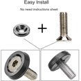 thumbnail image 3 of 20pcs Billet Aluminum Fender Washer Bolt Engine Bay M6 Screws Dress Up Titanium, 3 of 4