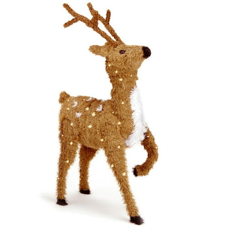 National Tree 36" Creative Images Brown Prancing Reindeer with Spots and 150 Clear Lights
