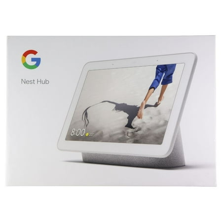 Google Nest Hub (GA00516-CA) with Google Assistant and 7" Screen - Chalk