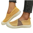 thumbnail image 7 of Orthopedic Shoes for Women, Women Wide Width Breathable Walking Comfortable Slip on Sneakers,Lightweight Sneaker Nurse Shoes Arch Support Sneakers Yellow 7.5, 7 of 7