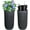 Black, variant on 23 Inch Tall Planters Set of 2, Outdoor Self Watering Pots with Water Level Monitor, Marble Finish Large Planters for Indoor Plants, Living Room, Home, Office, Patio, Porch, Garden, Gold