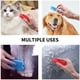thumbnail image 3 of Cepillo de baño para perros y gatos, cepillo de aseo de mascotas de doble cara, peine para perros para masaje y eliminación de pelo muerto para perros y gatos de pelo corto o largo, azul, 3 of 5