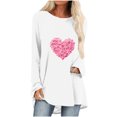 thumbnail image 2 of Jusqu'à 50 % de Réduction! Aqestyerly Chandail Décontracté Imprimé pour Femmes Saint-Valentin Manches Longues Col Rond, 2 of 4