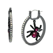 Betsey Johnson Womens Spider Hoop Earrings C80