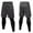 Gray, variant on Men's 2 in 1 Running Compression Tights Pants Athletic Legging Workout Training Pants with Zipper Pockets
