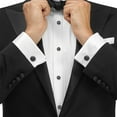 thumbnail image 3 of Boltini Italy Men’s Premium Tuxedo Lay Down Collar Dress Shirt with Bow Tie (4XL - Sleeve: 36/37), 3 of 4