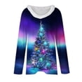 thumbnail image 4 of Lroveb Christmas Shirts for Women Holiday Tops Long Sleeve Faux V Neck T Shirt Xmas Tree Snowflakes Graphic Top Loose Blouse Graphic T Shirts, 4 of 5