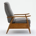 thumbnail image 5 of Terni Wood Arm Push Back Recliner in Ashen Gray Performance Fabric, 5 of 14