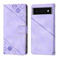 thumbnail image 2 of Compatible with Google Pixel 6 Pro Classic Embossed PU Leather Case with Card Holder Shockproof Cover, 2 of 5