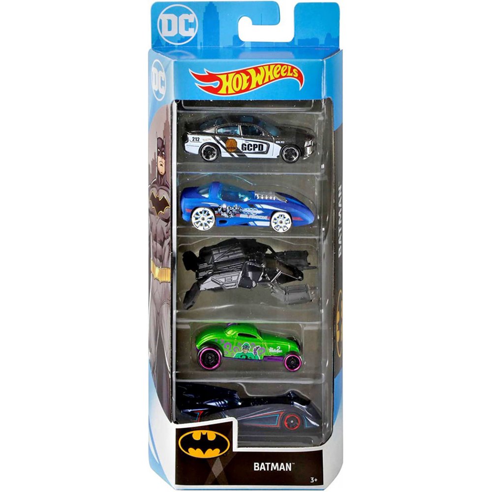 Hot Wheels Batman Diecast Car 5Pack [Version 3] Walmart