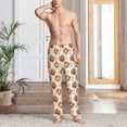 thumbnail image 5 of Uemuo Cute Squirrel Pattern Men's Wide Leg Palazzo Lounge Pants with Pockets Light Weight Loose Comfy Casual Pajama Pants-X-Large, 5 of 9