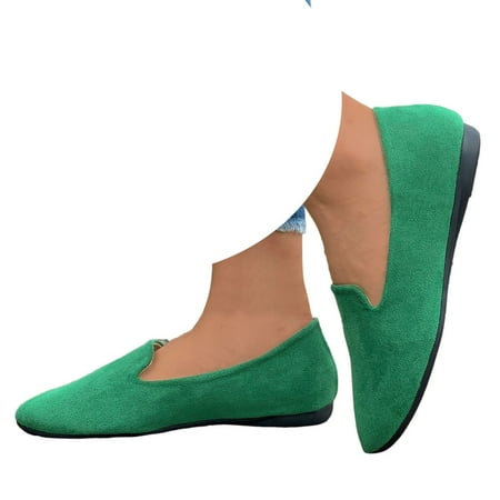 Women Round Toe Flats Shoes Dressy Comfortable Slip On Dress Business Casual Office Work Shoes