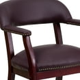 thumbnail image 6 of Flash Furniture Burgundy LeatherSoft Conference Chair with Accent Nail Trim and Casters, 6 of 11