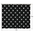 thumbnail image 5 of Black Cat Head Pattern Shower Curtain 84"x72" ,Bathroom Decorative Shower Curtains Set with 12 Hooks,Modern Waterproof Washable Shower Curtain, 5 of 6