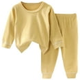 thumbnail image 1 of REDARER Girls Outfit Set Long Sleeve Top and Bottom Seamless Comfortable for Homewear Everyday Use Spring Autumn,Size:4-5 Years, 1 of 3