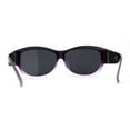 thumbnail image 4 of Polarized 61mm Luxury Large Oval Round Fashion Fit Over Sunglasses Purple Black, 4 of 4