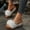 White, variant on YOUYEDIAN Womens Orthopedic Sandals Arch Support Summer Flat Sandals Wide Slip on Non Slip Walking Shoes Beach Vacation 2026 New Foam Shoes (Brown)