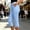 Light Blue, variant on Women's Polka Dot Print Capri Pants, Button & Zipper Pocket with Side Slit, Fun Casual Yoga Style Trousers Black S