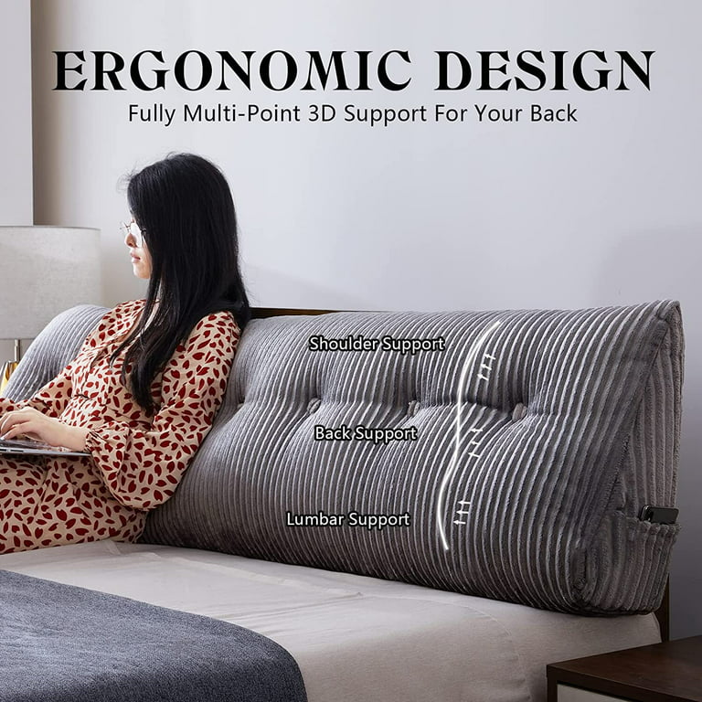Triangular Reading Pillow Bed Headboard Pillow Sofa Back Filler