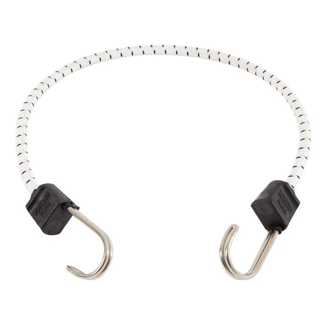 Keeper 8866196 32 in. Marine Twin Anchor Bungee Cord, White & Black - Pack of 10