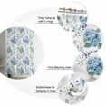 thumbnail image 3 of Blue Purple Shower Curtain, 72" x 72", Hydrangea Floral Fruit Eucalyptus Leaves Farm Waterproof Bathroom Curtain Washable Shower Curtain Set with 12 Hooks, 3 of 6