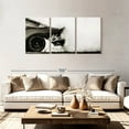 thumbnail image 2 of Elephant Stock Drifting Sports Car Wall Art - Horizontal Multi Panel Canvas - Living Room Wall Decor - Transportation Multi Panel - Black And Gray Decor - 80" x 39", 2 of 8