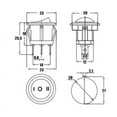 thumbnail image 3 of Interrupteur Rond Utile 12-250V Accessoires Noir Polyamide Durable, 3 of 5