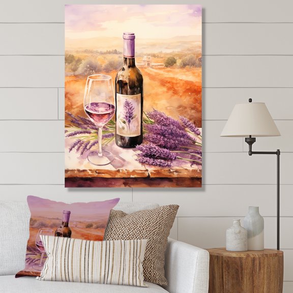 Designart "Winery Whispers I" Wine Canvas Wall Art