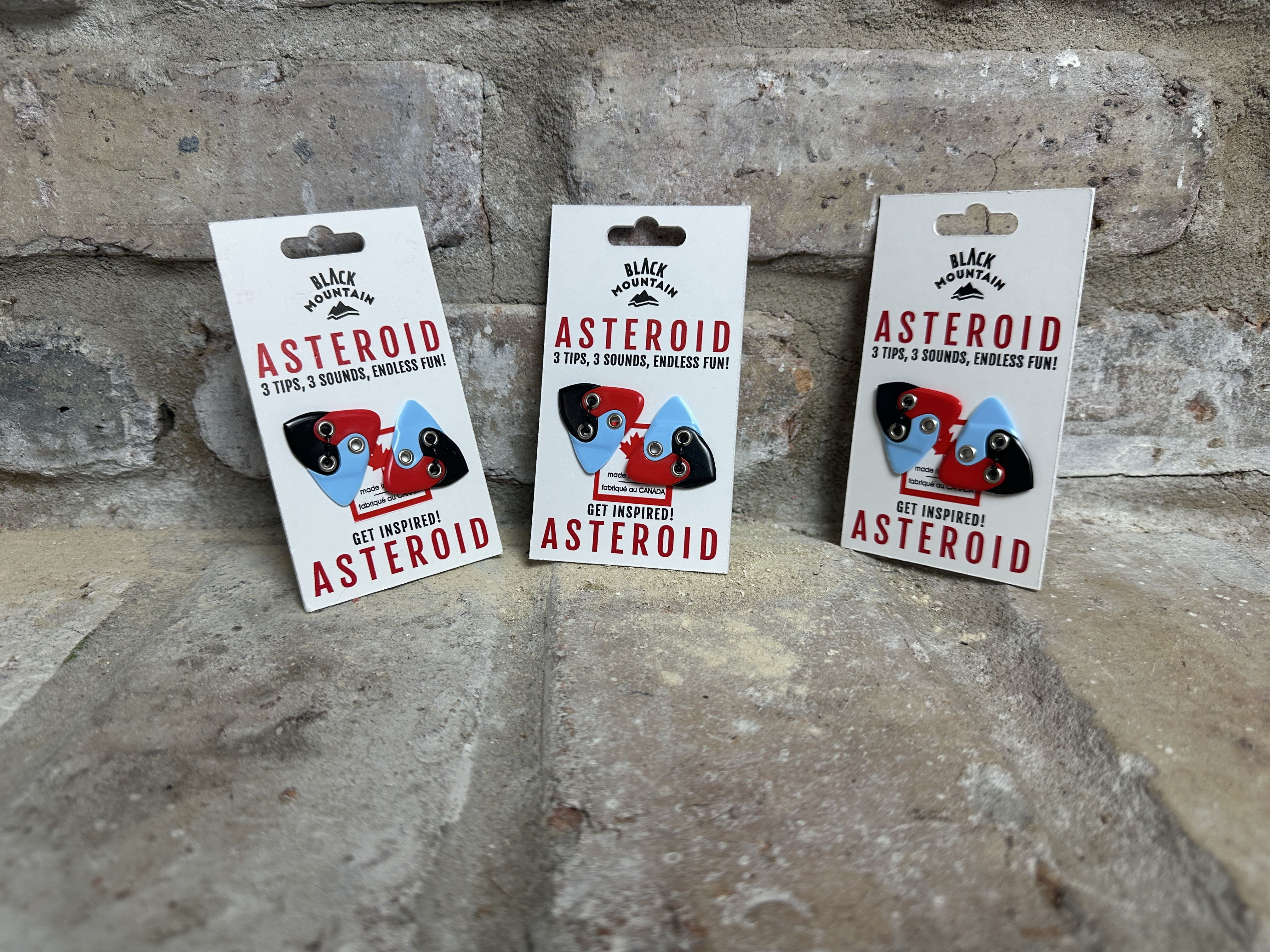 6X BLACK MOUNTAIN Asteroid Guitar Pick | World's First Multi-Material 3-in-One