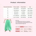 thumbnail image 5 of Xnihocha Kids Girls Satin Belly Dance Pants Wide Leg Bloomers Trousers Arab Princess Party Performance Pants Light Green 6, 5 of 5