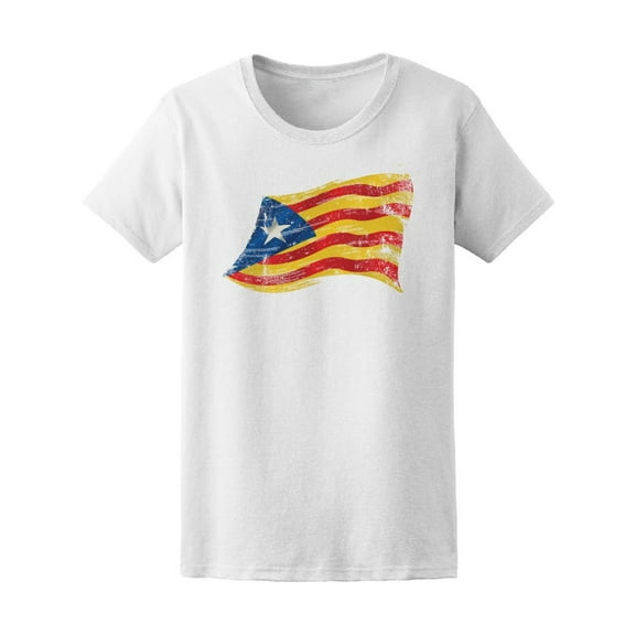 Catalan Estelada Blava Grunge Flag  T-Shirt Men -Image by Shutterstock, Male 4X-Large